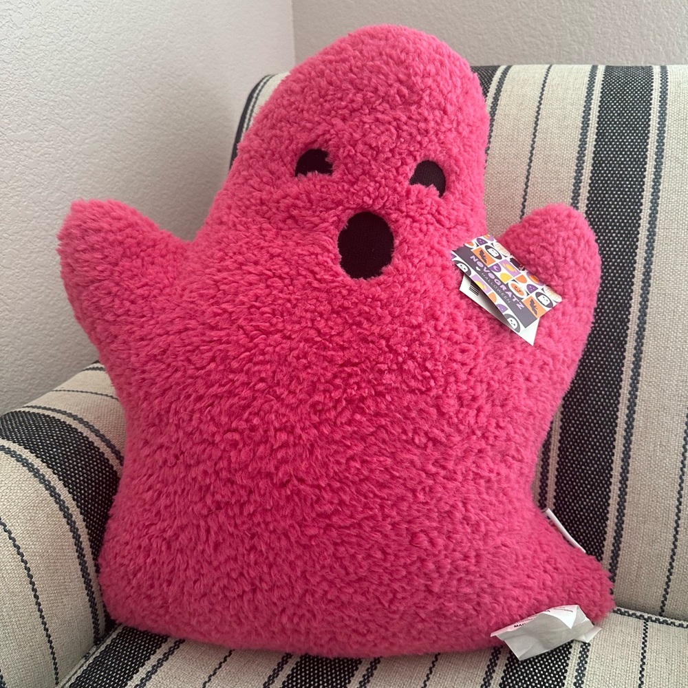 Novogratz pink ghost pillow